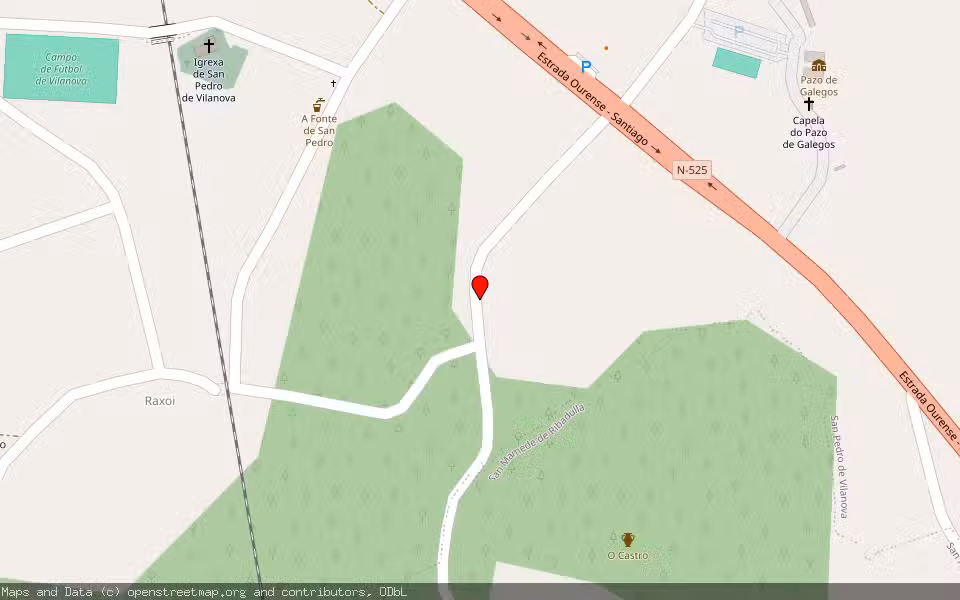 Mapa de Subasta Inmueble (Finca rústica) en Vedra, A Coruña