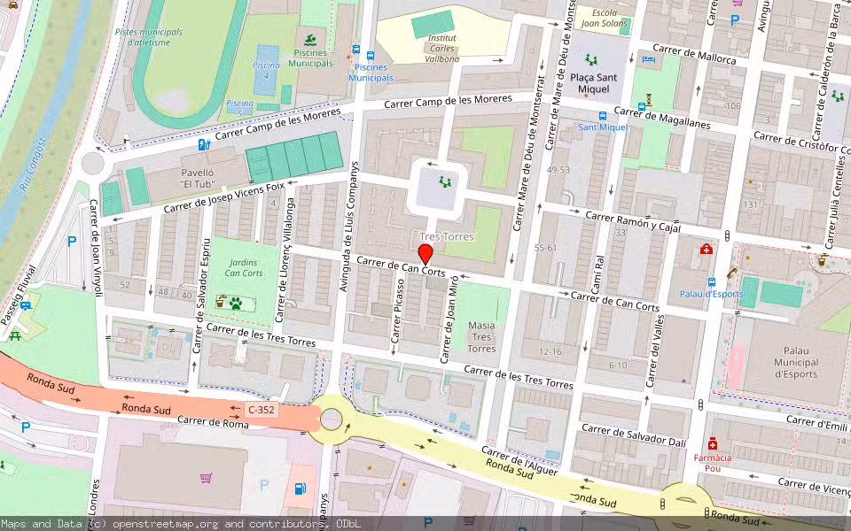 Mapa de Subasta Inmueble (Local comercial) en Granollers, Barcelona