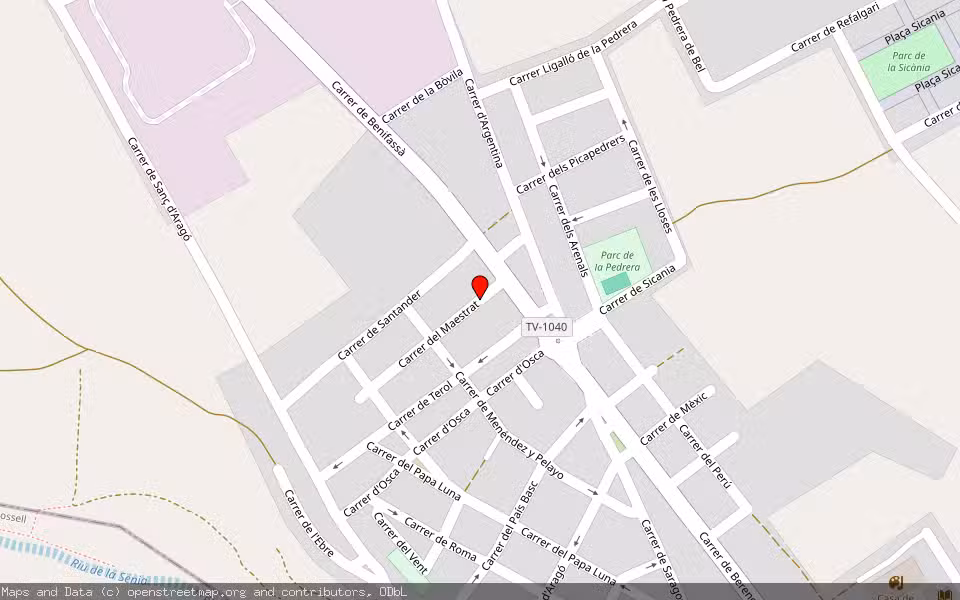 Mapa de Subasta Inmueble (Vivienda) en La Sénia, Tarragona