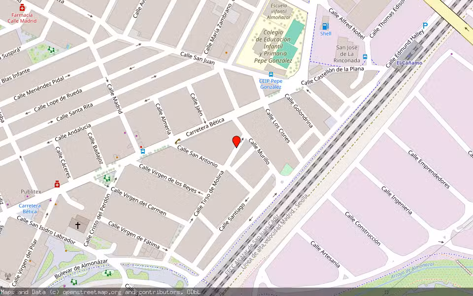 Mapa de Subasta Inmueble (Vivienda) en La Rinconada, Sevilla