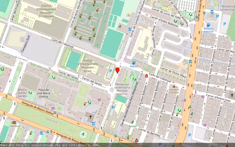 Mapa de Subasta Inmueble (Garaje) en València, Valencia/València