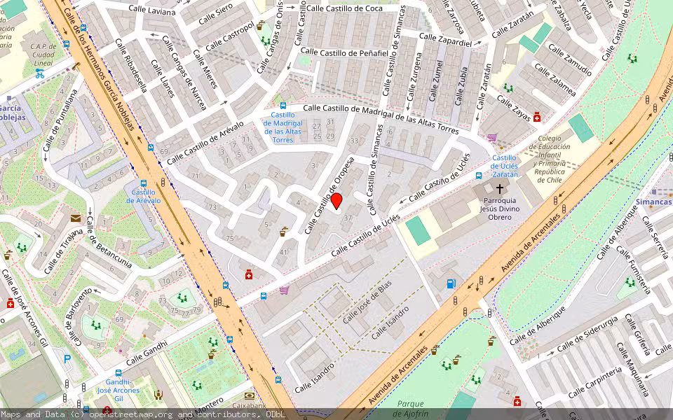 Mapa de Subasta Inmueble (Vivienda) en Madrid