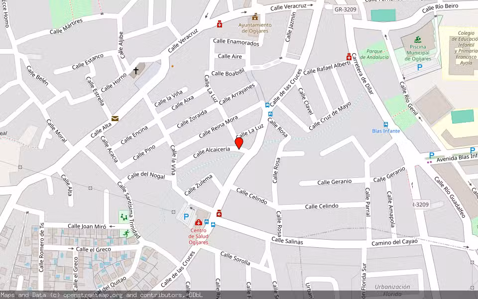 Mapa de Subasta Inmueble (Local comercial) en Ogijares, Granada