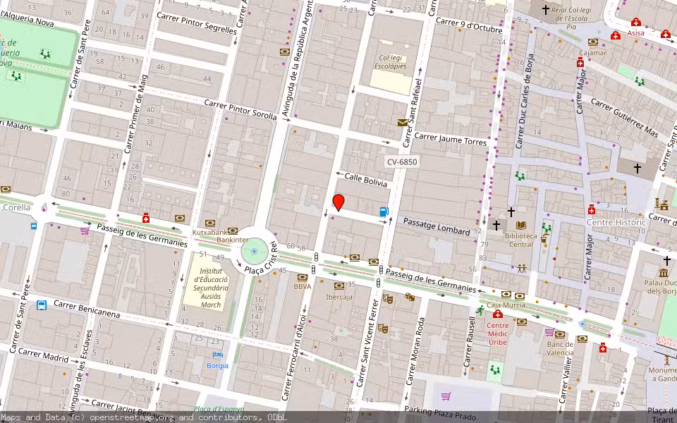 Mapa de Subasta Inmueble (Vivienda) en Gandia, Valencia/València