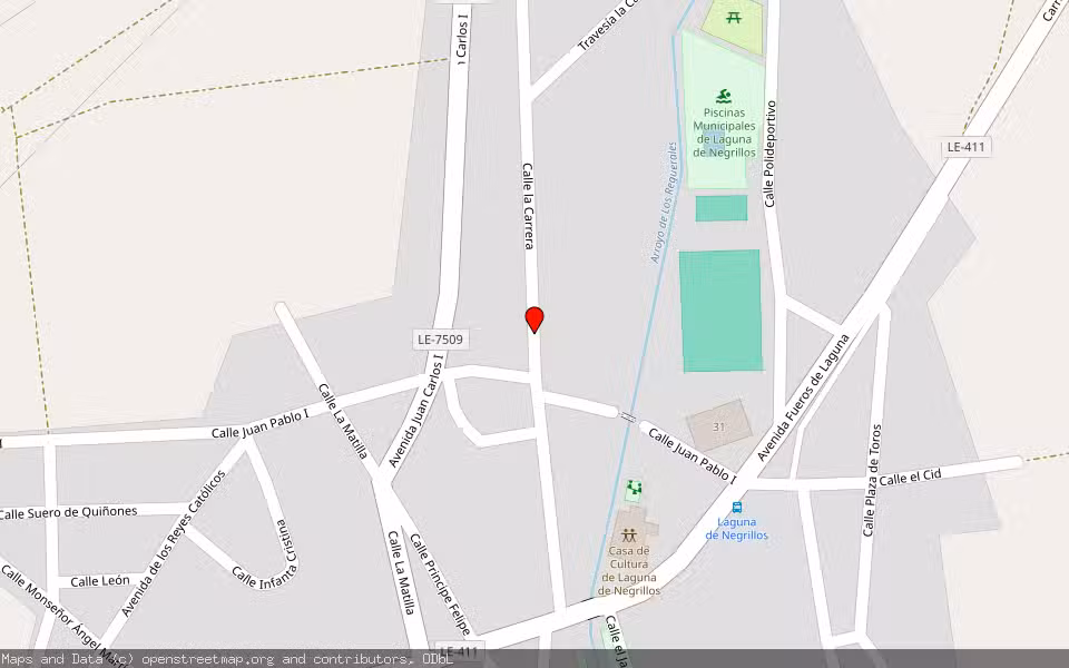 Mapa de Subasta Inmueble (Vivienda) en Laguna De Negrillos, León
