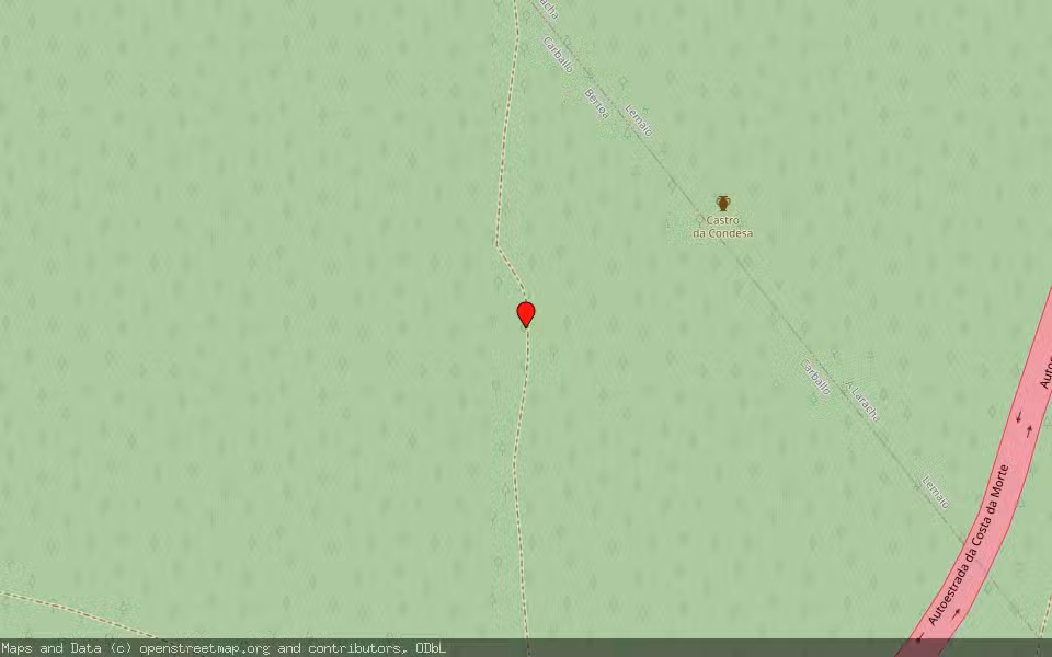 Mapa de Subasta Inmueble (Finca rústica) en Carballo, A Coruña