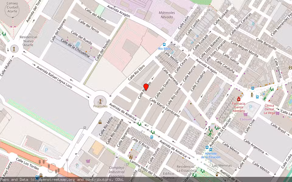 Mapa de Subasta Inmueble (Vivienda) en Atarfe, Granada