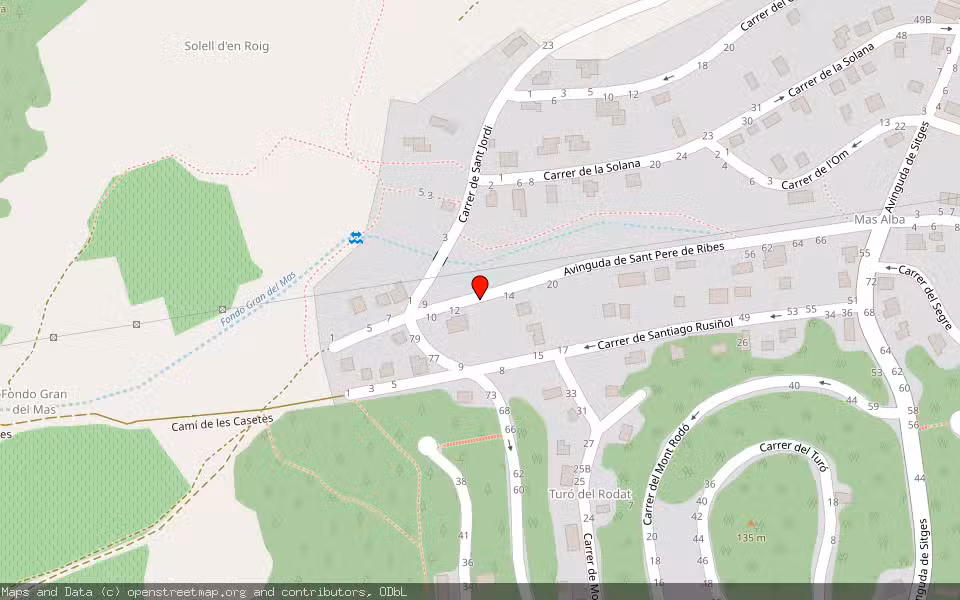 Mapa de Subasta Inmueble (Vivienda) en Sant Pere De Ribes, Barcelona