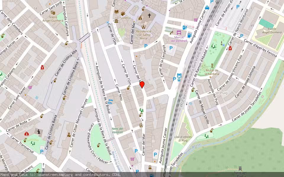 Mapa de Subasta Inmueble (Vivienda) en El Vendrell, Tarragona