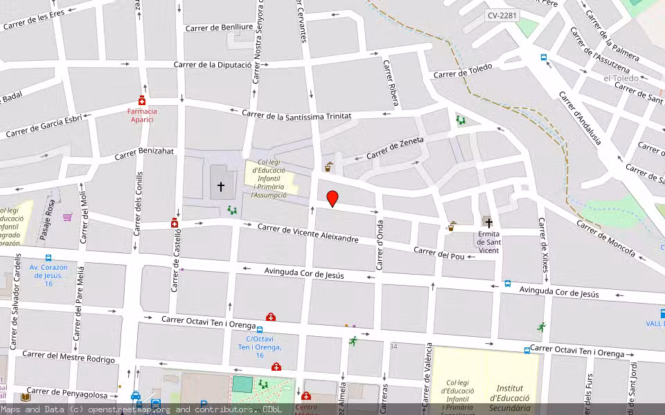 Mapa de Subasta Inmueble (Vivienda) en La Vall D`uixó, Castellón/Castelló