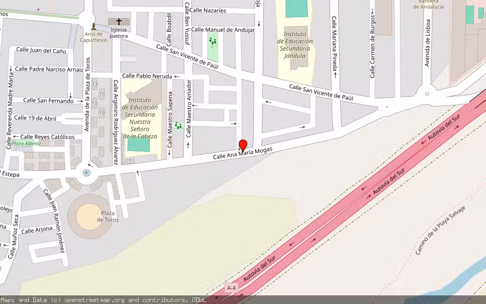 Mapa de Subasta Inmueble (Garaje) en Andujar, Jaén