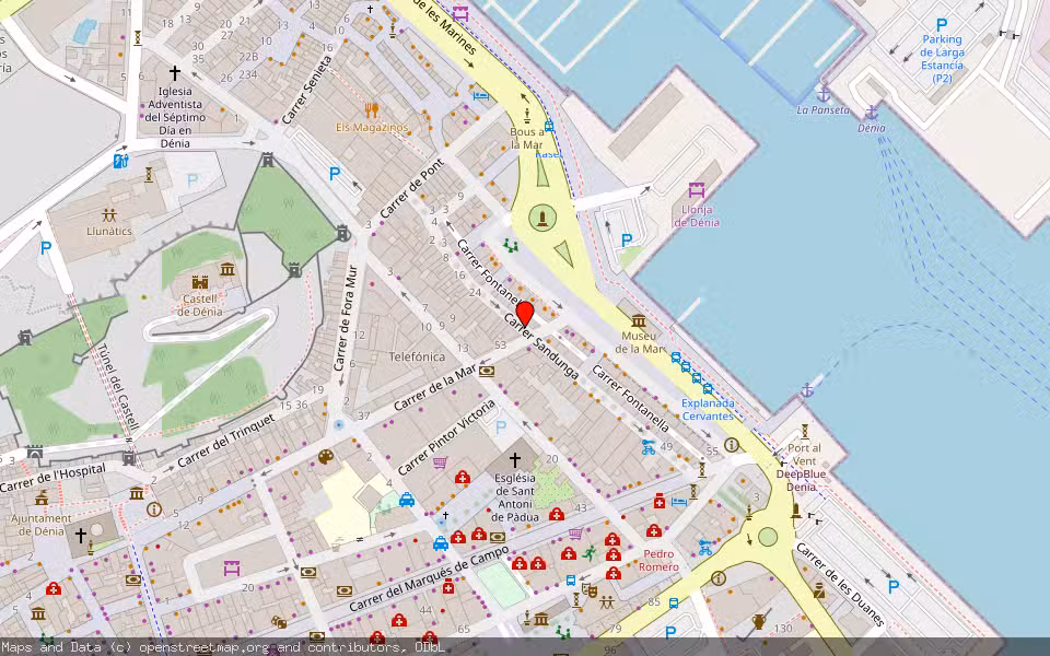 Mapa de Subasta Inmueble (Vivienda) en Dénia, Alicante/Alacant