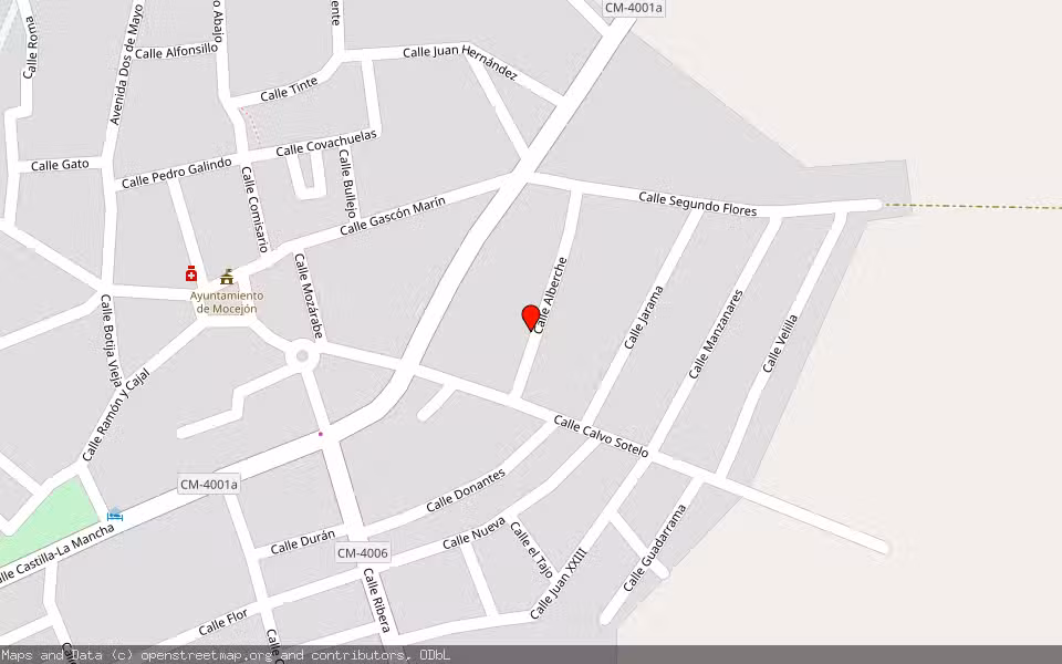Mapa de Subasta Inmueble (Garaje) en Mocejon, Toledo