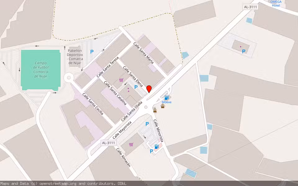 Mapa de Subasta Inmueble (Nave industrial) en Nijar, Almería