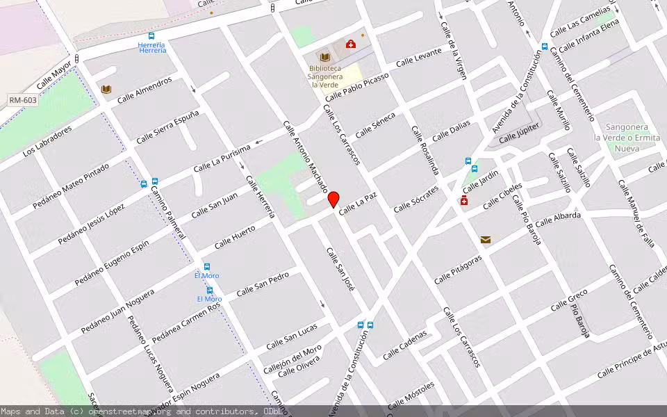 Mapa de Subasta Inmueble (Trastero) en Sangonera La Verde. Murcia, Murcia