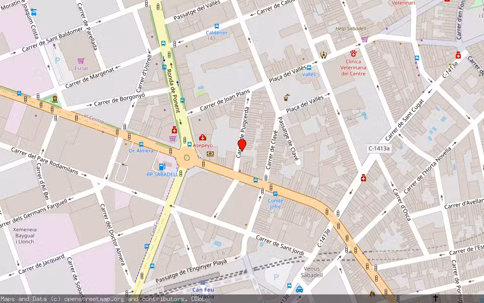 Mapa de Subasta Inmueble (Vivienda) en Sabadell, Barcelona