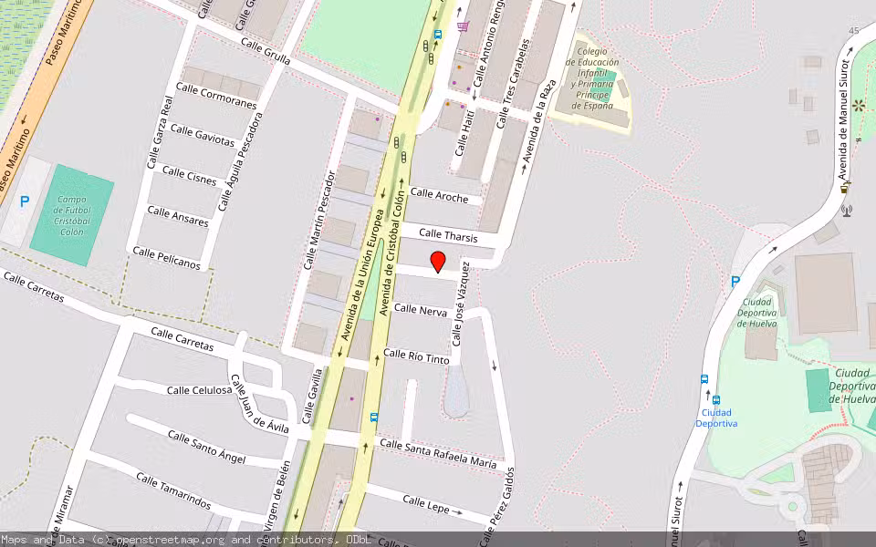 Mapa de Subasta Inmueble (Vivienda) en Huelva