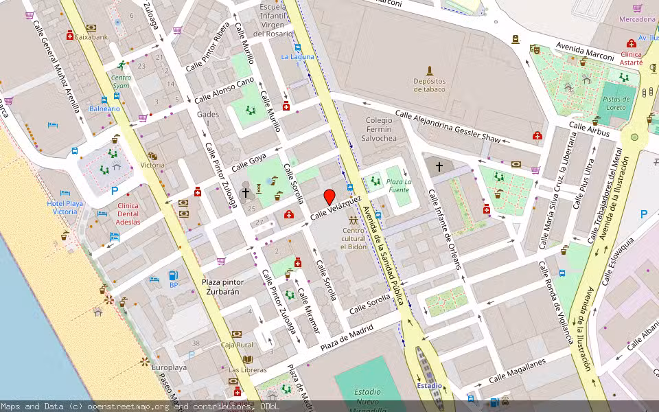 Mapa de Subasta Inmueble (Vivienda) en Cadiz, Cádiz