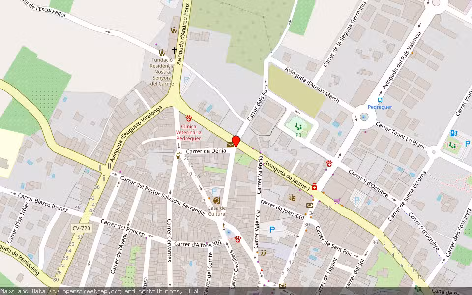 Mapa de Subasta Inmueble (Vivienda) en Pedreguer, Alicante/Alacant