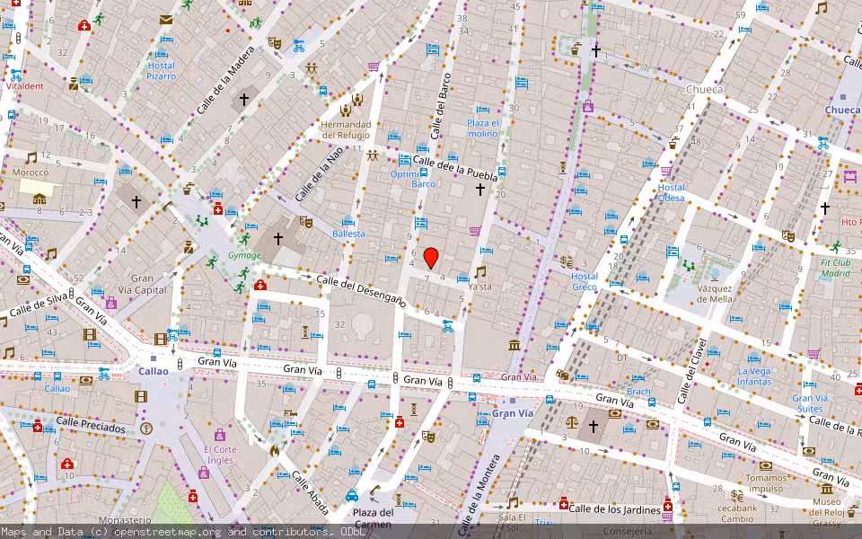 Mapa de Subasta Inmueble (Local comercial) en Madrid