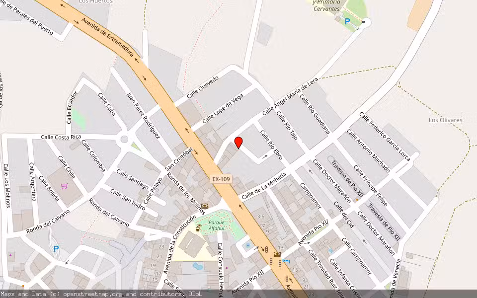 Mapa de Subasta Inmueble (Solar) en Moraleja, Cáceres