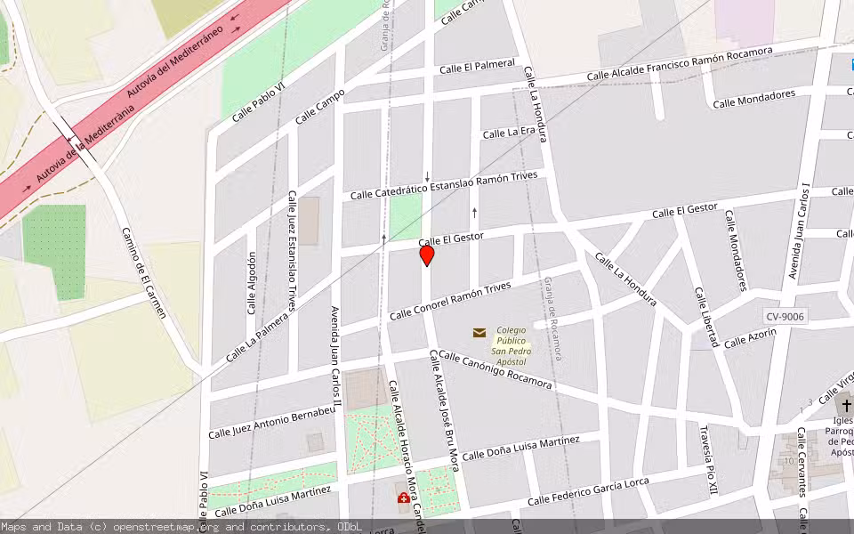 Mapa de Subasta Inmueble (Vivienda) en Granja De Rocamora, Alicante/Alacant