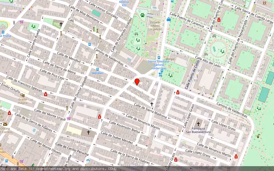 Mapa de Subasta Inmueble (Vivienda) en Madrid