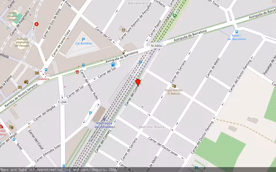 Mapa de Subasta Inmueble (Vivienda) en Vilafranca Del Penedès, Barcelona