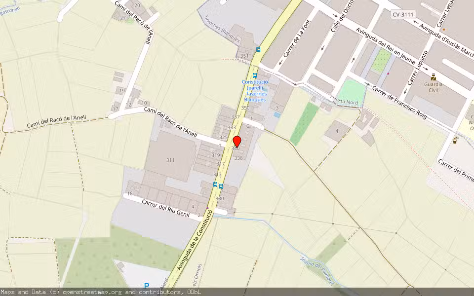 Mapa de Subasta Inmueble (Vivienda) en Valencia, Valencia/València