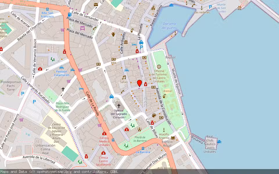 Mapa de Subasta Inmueble (Vivienda) en Castrourdiales, Cantabria
