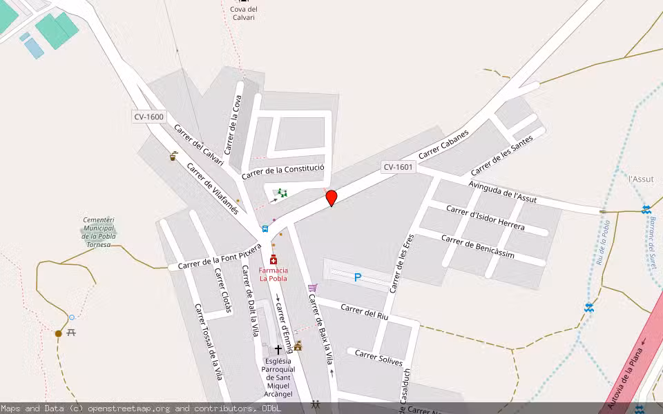 Mapa de Subasta Inmueble (Vivienda) en Cabanes, Castellón/Castelló