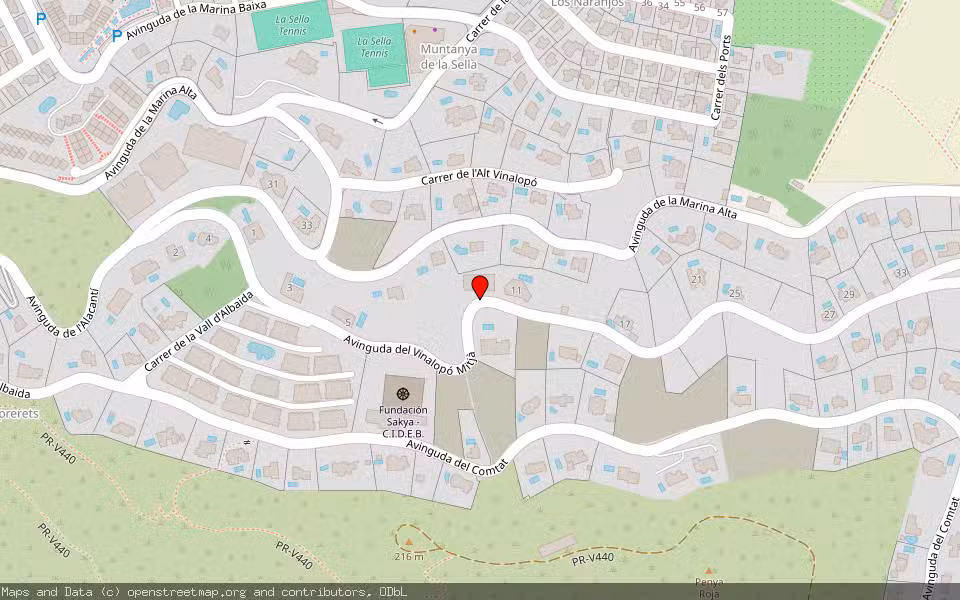 Mapa de Subasta Inmueble (Vivienda) en Pedreguer, Alicante/Alacant