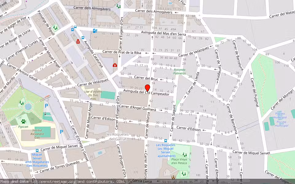 Mapa de Subasta Inmueble (Vivienda) en Sant Pere De Ribes, Barcelona