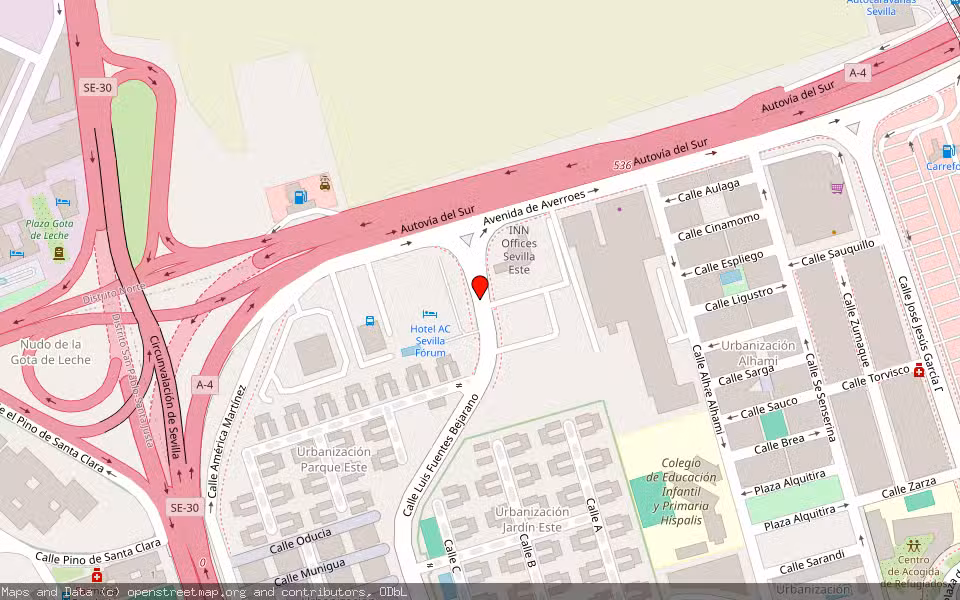 Mapa de Subasta Inmueble (Local comercial) en Sevilla
