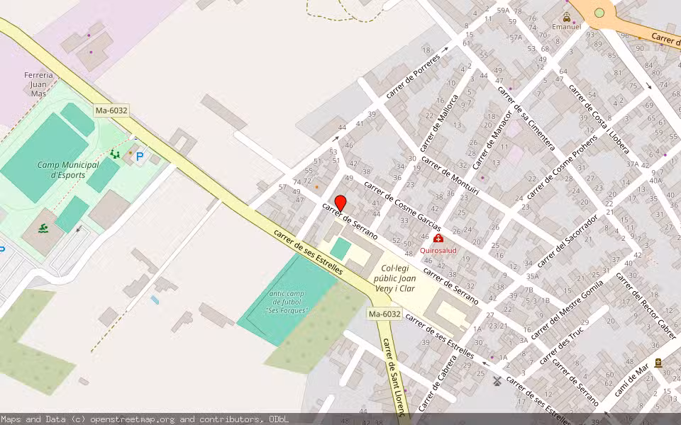Mapa de Subasta Inmueble (Garaje) en Campos, Illes Balears