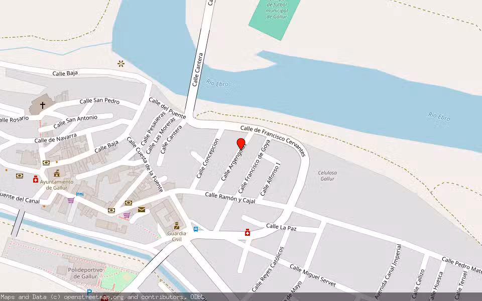 Mapa de Subasta Inmueble (Vivienda) en Gallur, Zaragoza