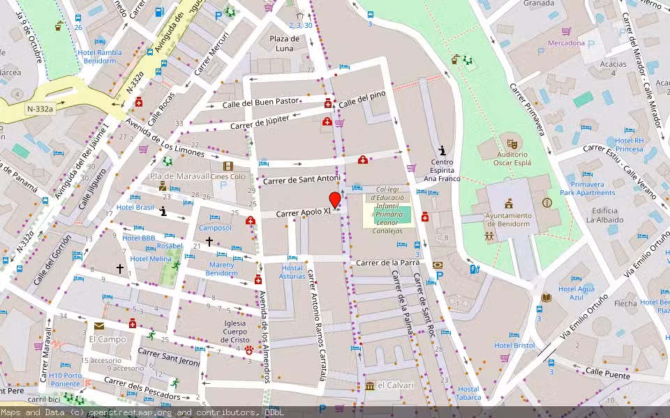 Mapa de Subasta Inmueble (Vivienda) en Benidorm, Alicante/Alacant