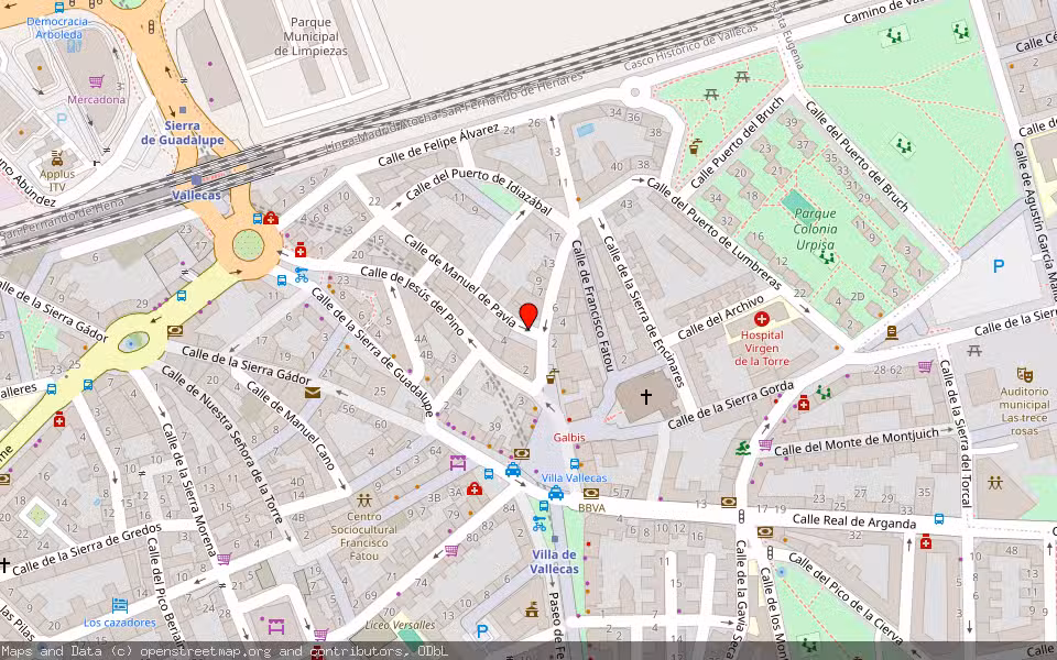 Mapa de Subasta Inmueble (Vivienda) en Madrid