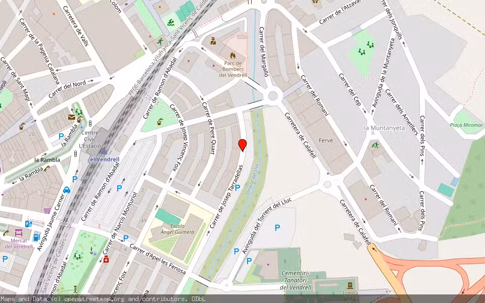 Mapa de Subasta Inmueble (Vivienda) en El Vendrell, Tarragona
