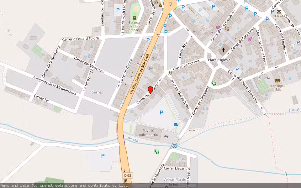 Mapa de Subasta Inmueble (Vivienda) en Vidreres, Girona