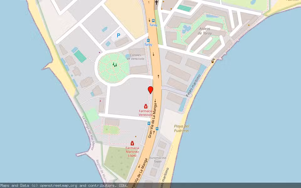 Mapa de Subasta Inmueble (Garaje) en San Javier, Murcia