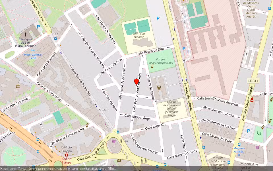 Mapa de Subasta Inmueble (Vivienda) en Leon, León