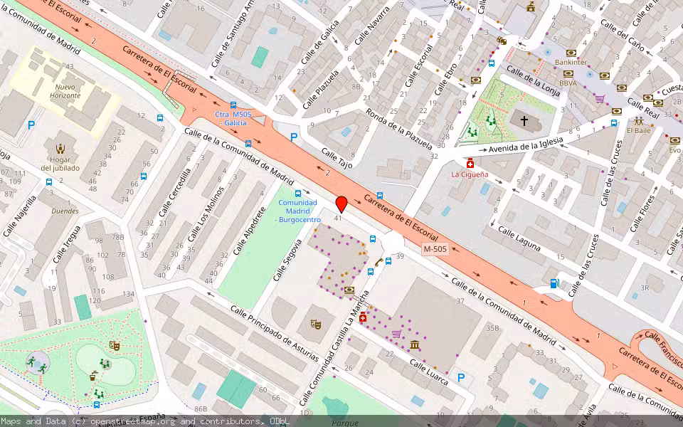 Mapa de Subasta Inmueble (Local comercial) en Las Rozas, Madrid