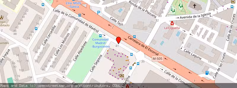 Mapa de Subasta de Inmueble (Local comercial) en Las Rozas, Madrid 