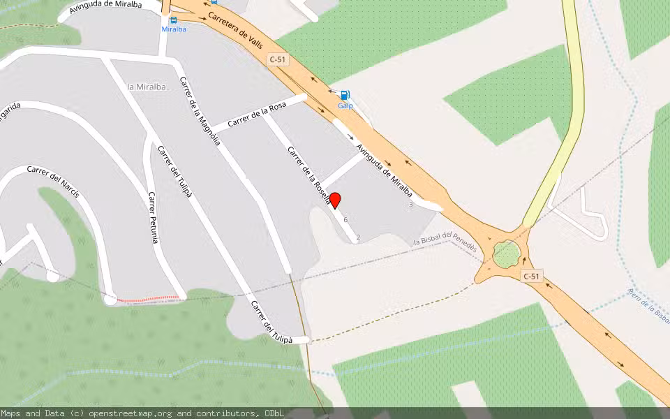 Mapa de Subasta Inmueble (Solar) en La Bisbal Del Penedès, Tarragona