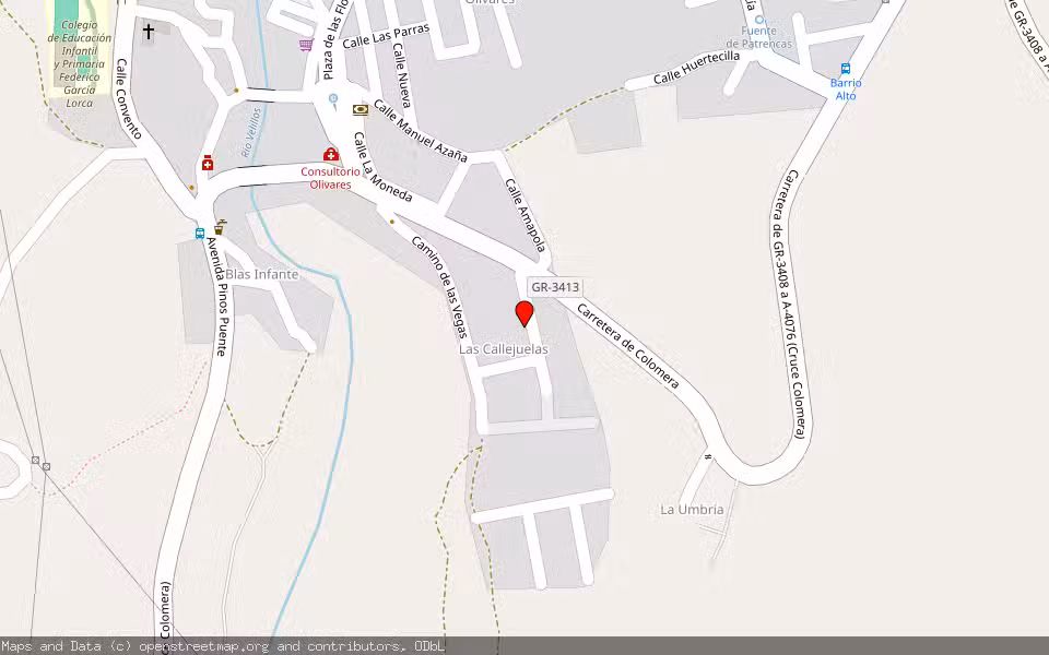 Mapa de Subasta Inmueble (Vivienda) en Moclin, Granada