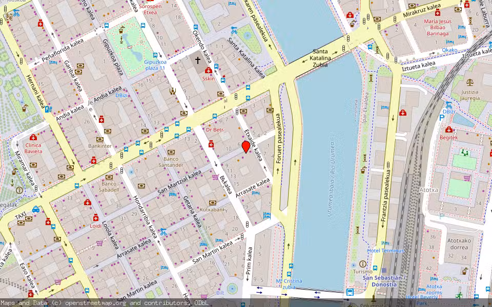 Mapa de Subasta Inmueble (Trastero) en San Sebastián, Gipuzkoa