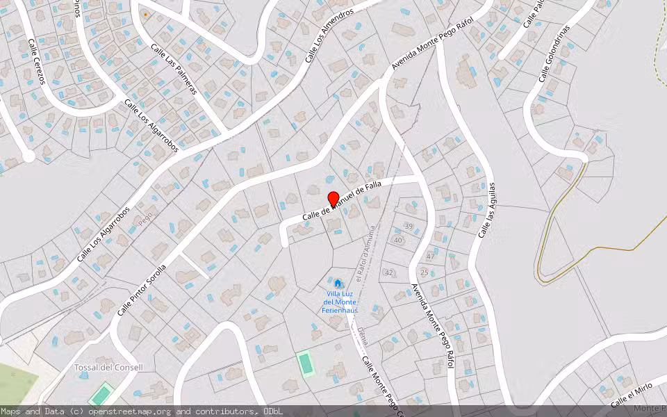 Mapa de Subasta Inmueble (Solar) en Rafol De Almunia, Alicante/Alacant