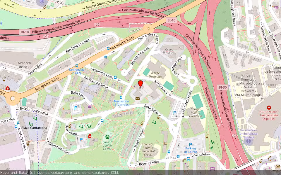 Mapa de Subasta Inmueble (Vivienda) en Barakaldo, Bizkaia