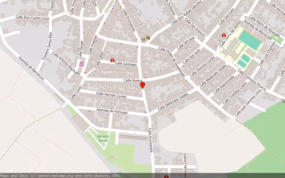 Mapa de Subasta Inmueble (Otros) en Oliva De La Frontera, Badajoz